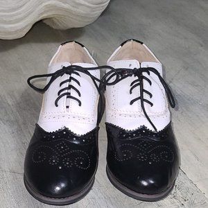 JINPIN Wing Tip Leather Oxfords